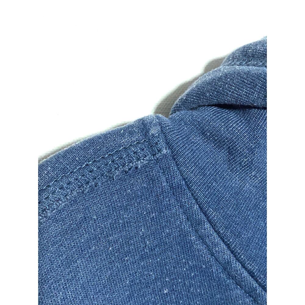 Hollister Blue Hoodie Pullover Sewn Logo Preppy Coastal Y2K Surf Mens M Soft - Picture 4 of 7